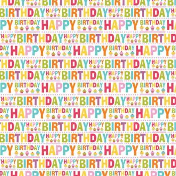 Happy Birthday feliratos csomagolópapír 100x70cm kép