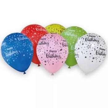 Happy Birthday feliratos lufik – 6 darabos szett kép