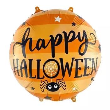 Happy Halloween fólia lufi - 46 cm, csomagolt kép