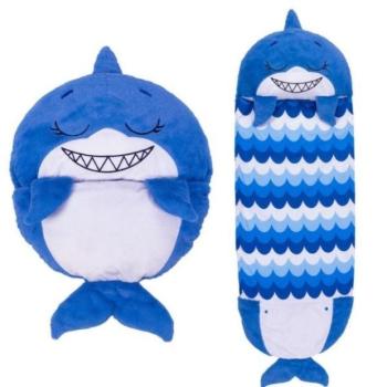 Happy Nappers: 2 az 1-ben hálózsák és párna - Sandal, a kék cápa - 137 cm kép