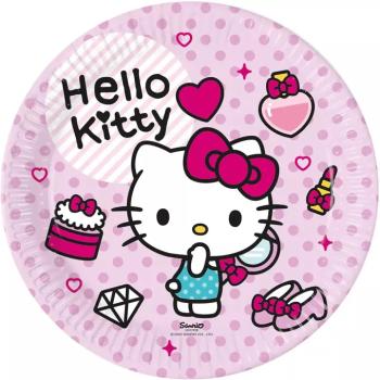 Hello Kitty 8db-os papírtányér szett 23cm-es kép