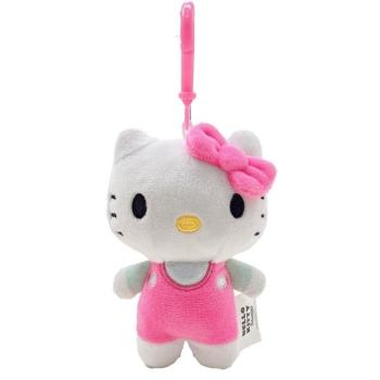 Hello Kitty plüss táskaklipp, 12 cm - rózsaszín kép
