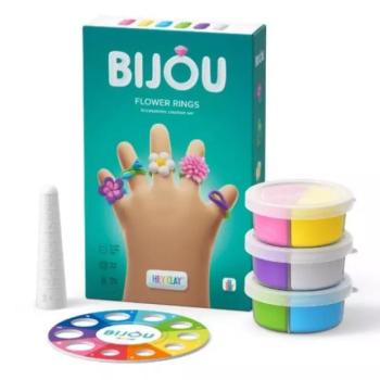 Hey Clay: Bijou gyűrű készítő gyurmaszett - Virágok kép