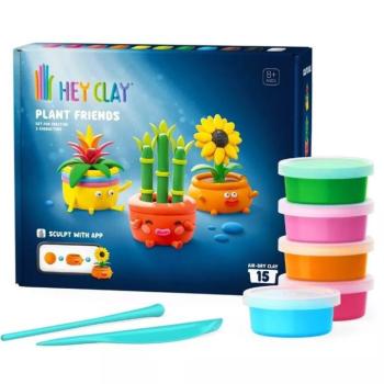 Hey Clay: Növénybarátok kreatív gyurmaszett – 15 db-os szett kép
