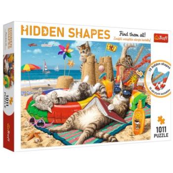 Hidden Shapes: Feline nyaralás 1000db-os puzzle - Trefl kép