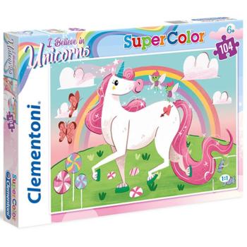 Hiszek az Unikornisokban Supercolor puzzle 104db-os - Clementoni kép