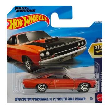 Hot Wheels: 1970 Custom Plymouth Road Runner kisautó 1/64 - Mattel kép
