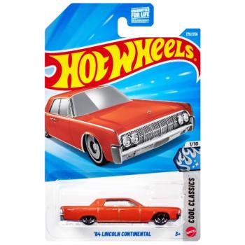 Hot Wheels: '64 Lincoln Continental narancssárga kisautó 1/64 - Mattel kép