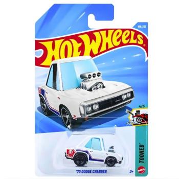Hot Wheels: '70 Dodge Charger fehér kisautó 1/64 - Mattel kép