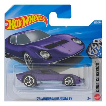 Hot Wheels: '71 Lamborghini Miura SV lila kisautó 1/64 - Mattel kép