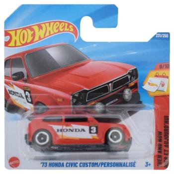 Hot Wheels: '73 Honda Civic Custom piros kisautó 1/64 - Mattel kép