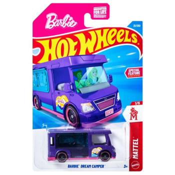 Hot Wheels: Barbie Dream Camper lila kisautó 1/64 - Mattel kép