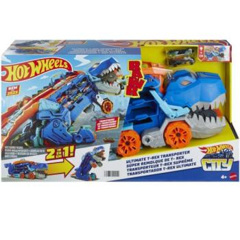Hot Wheels City: Átalakítható Ultimate Autószállító T-Rex játékszett kép