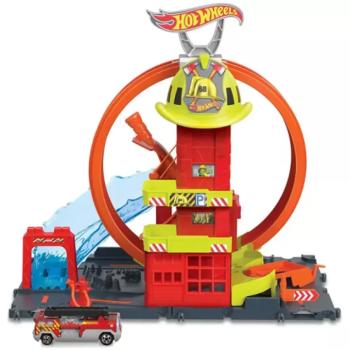 Hot Wheels City: Tűzoltóállomás játékszett - Mattel kép