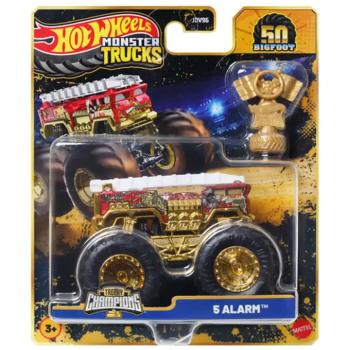 Hot Wheels Monster Trucks: 5 Alarm bajnok kisautó serleggel 1/64 - Mattel kép
