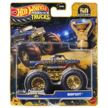 Hot Wheels Monster Trucks: Bigfoot bajnok kisautó serleggel 1/64 - Mattel kép