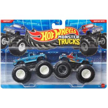 Hot Wheels Monster Trucks: Bigfoot vs Bigfoot Bite kisautó 2db-os csomag 1/64 - Mattel kép