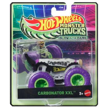 Hot Wheels Monster Trucks: Carbonator XXL fehér sötétben világító kisautó 1/64 - Mattel kép