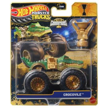 Hot Wheels Monster Trucks: Crocovile bajnok monster kisautó serleggel 1/64 - Mattel kép