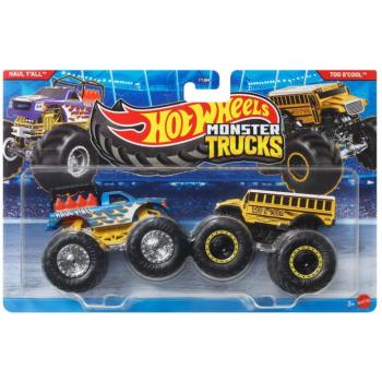 Hot Wheels Monster Trucks: Haul Y'All vs Too S'Cool kisautó 2db-os csomag 1/64 - Mattel kép