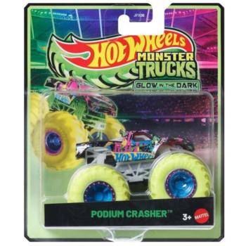 Hot Wheels Monster Trucks: Podium Crasher sötétben világító kisautó 1/64 – Mattel kép