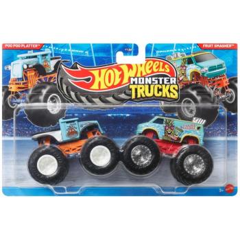 Hot Wheels Monster Trucks: Poo Poo Platter vs Fruit Smasher kisautó 2db-os csomag 1/64 - Mattel kép