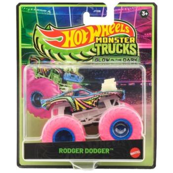 Hot Wheels Monster Trucks Rodger Dodger sötétben világító kisautó 1/64 - Mattel kép