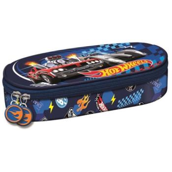 Hot Wheels ovális tolltartó kék színben 20,5x5x9,5cm kép