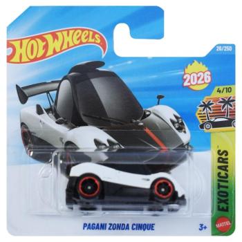 Hot Wheels: Pagani Zonda Cinque fehér kisautó 1/64 - Mattel