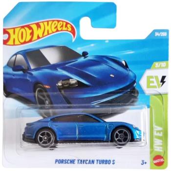 Hot Wheels: Porsche Taycon Turbo S kék kisautó 1/64 - Mattel kép