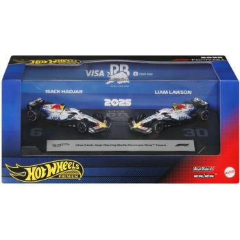 Hot Wheels Premium F1 Racing Bulls 2 darabos kisautó szett 1/64 – Liam Lawson #30 és Isack Hadjar #6 – Mattel kép