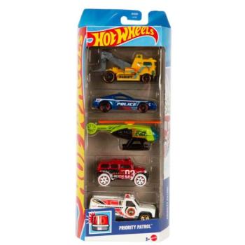 Hot Wheels: Priority Patrol járművek 5db-os szett - Mattel