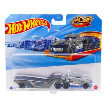 Hot Wheels: Semi Twin Mill szürke szállítóautó 1/64 – Mattel kép