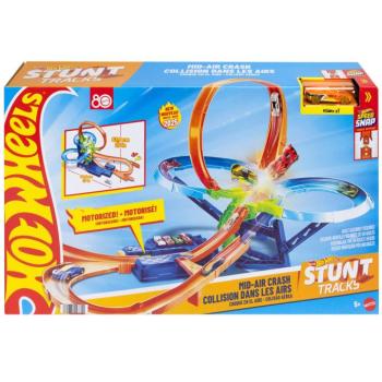 Hot Wheels Stunt Tracks: Ütközés a levegőben pályaszett kisautóval – Mattel kép