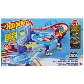 Hot Wheels: Szuper Szerpentin pályaszett 5db kisautóval - Mattel kép