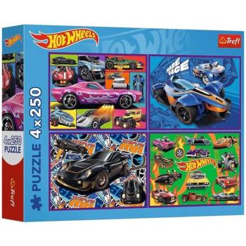 Hot Wheels versenyautók 4x250db-os puzzle - Trefl kép