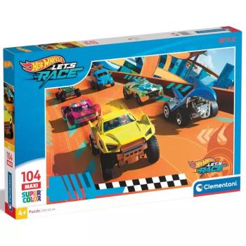 Hot Wheels versenyre fel 104db-os maxi supercolor puzzle - Clementoni kép