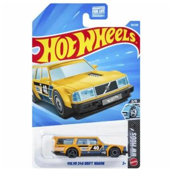 Hot Wheels: Volvo 240 Drift Wagon sárga kisautó 1/64 - Mattel kép