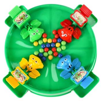 Hungry Frogs Ugráló Békák Arcade Játék 4 Játékos 3+ XXL Zöld kép