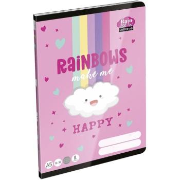 ICO: Lizzysuli Lollipop Rainbow 2. osztályos vonalas füzet A/5 16-32 kép