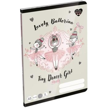ICO: LizzySuli Lovely Ballerina Tiny Dancer 2. osztályos vonalas füzet A/5 16-32 kép