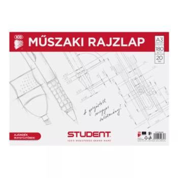 Ico: Student műszaki rajzlap ajándék iratgyűjtőben A/3
