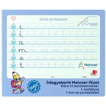 ICO: Süni Írásgyakorló Meixner-füzet előre írt betűelemekkel 1. osztályos 7mm sorközökkel kép