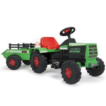 Injusa: Zöld elektromos utánfutós traktor - 6V kép