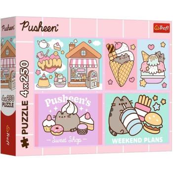Ismerd meg Pusheen cicát 4x250db-os puzzle - Trefl kép