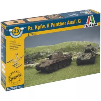 Italeri 1/72 Pz. Kpfw. V Panther Ausf. G Párduc tank 2db-os makett szett kép