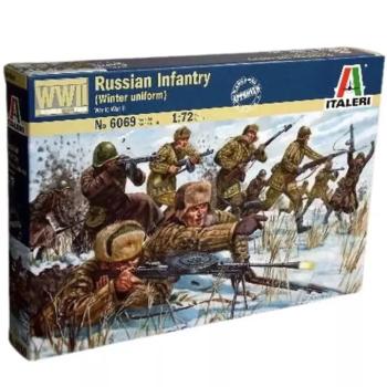 Italeri 1/72 Russian Infantry Winter Uniform Orosz téli egyenruhás katonai figurák makett kép
