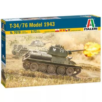 Italeri 1/72 T-34/76 Model 1943 tank makett kép