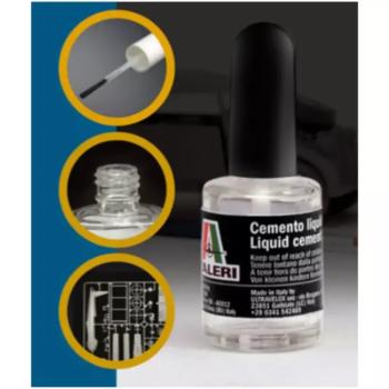 Italeri ecsetes makett ragasztó 15ml - vastag ecsettel kép