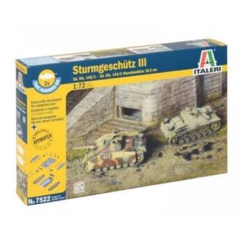 Italeri 1/72 Sturmgeschütz III rohamlöveg 2db-os makett szett kép
